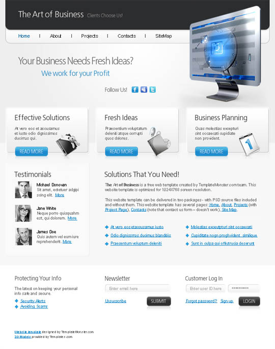 free HTML5 website templates