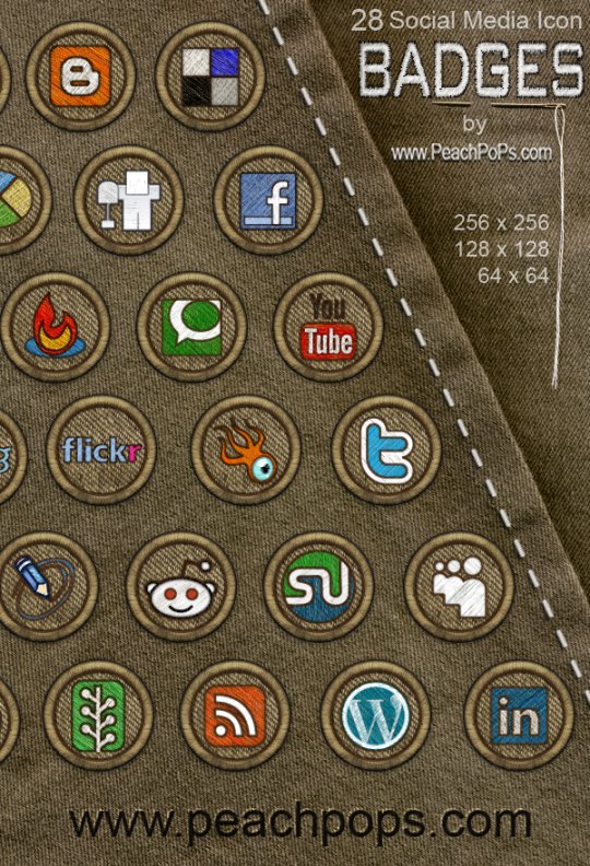 35+ Circular Social Media Icon Sets