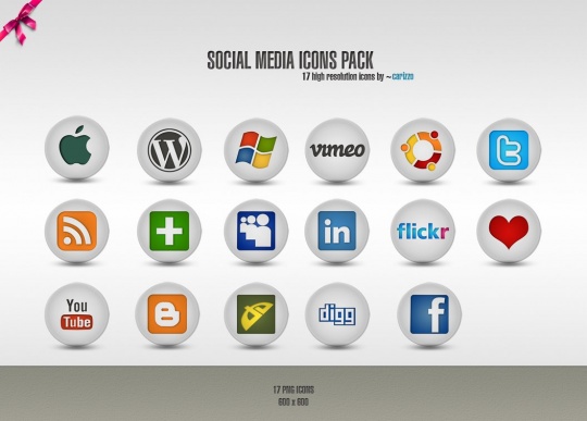 35+ Circular Social Media Icon Sets