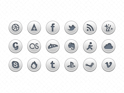 35+ Circular Social Media Icon Sets