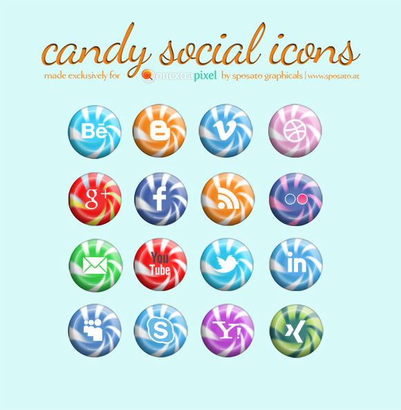 35+ Circular Social Media Icon Sets