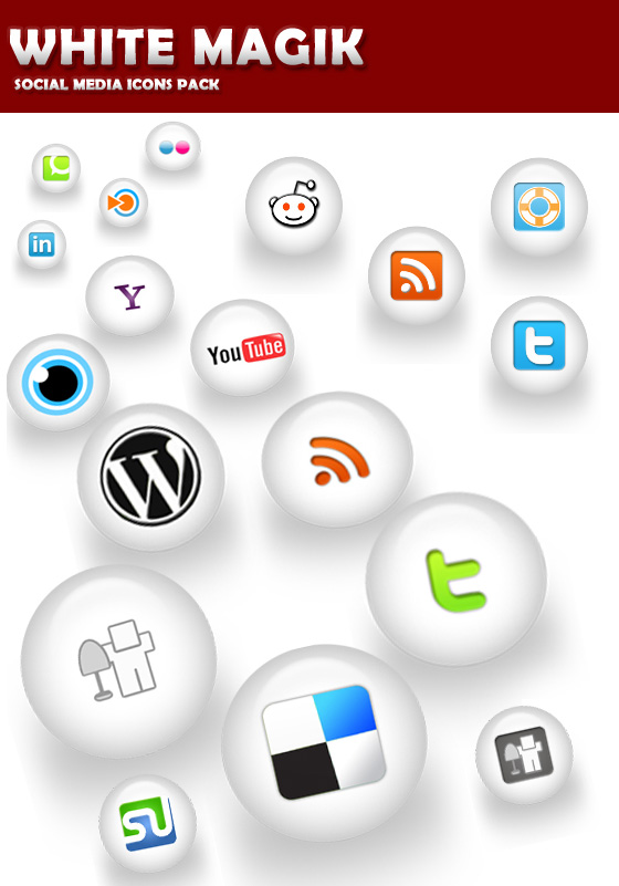 35+ Circular Social Media Icon Sets