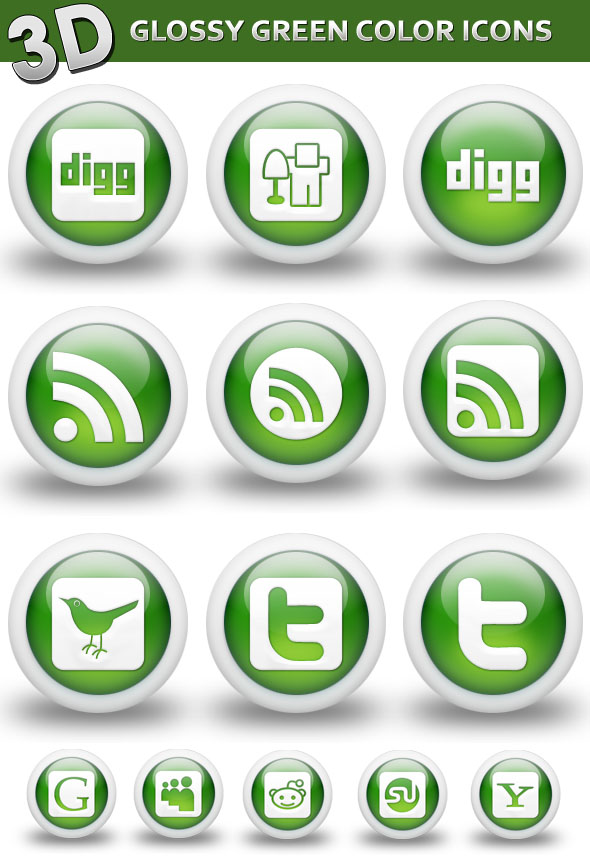 35+ Circular Social Media Icon Sets