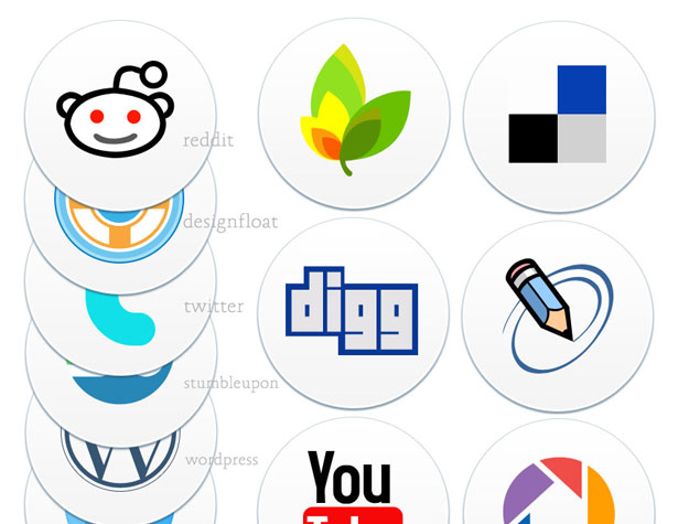 35+ Circular Social Media Icon Sets