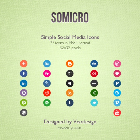 35+ Circular Social Media Icon Sets