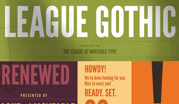 league gothic 30 Most Popular and Free Sans Serif Fonts 