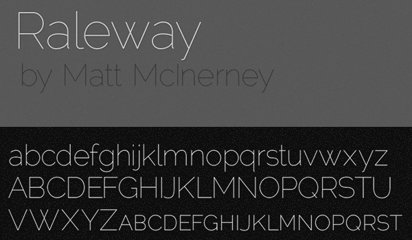 raleway 30 Most Popular and Free Sans Serif Fonts 