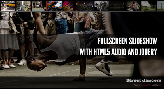 Fullscreen Slideshow with HTML5 Audio and jQuery