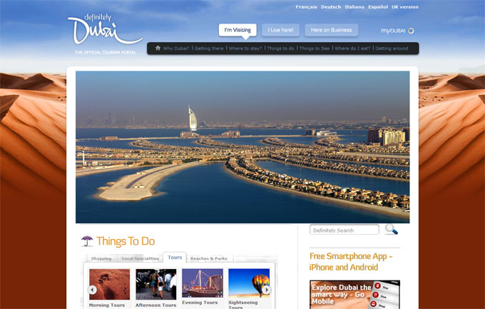 Definitely Dubai 20 Amazing Travel Website Designs