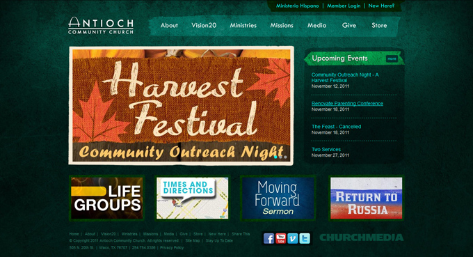 Antioch Community Church Welcome 50 Top Designs Of Green Websites