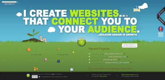 Ben Newton XHTML CSS Website Design 50 Top Designs Of Green Websites