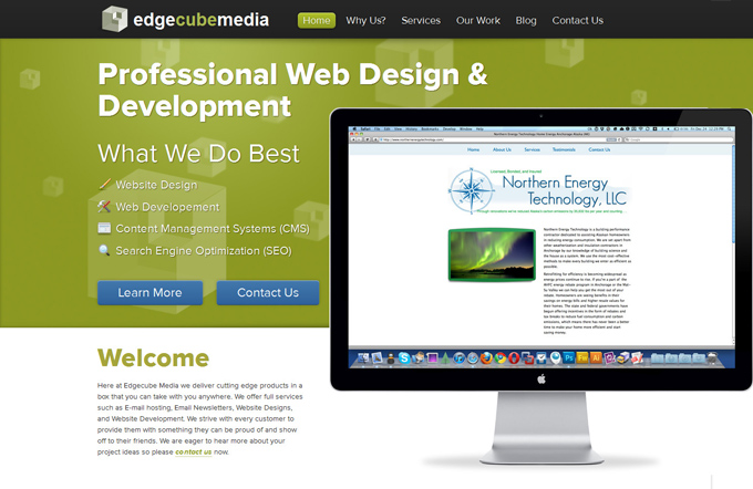 Edgecube Media Web Development Web Design San Diego California CA 50 Top Designs Of Green Websites