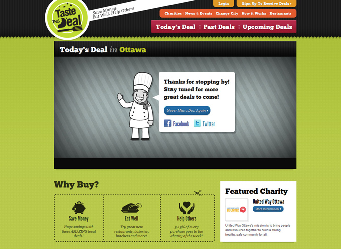 Ottawa Tasty Deals and Daily Deals by Taste This Deal 50 Top Designs Of Green Websites