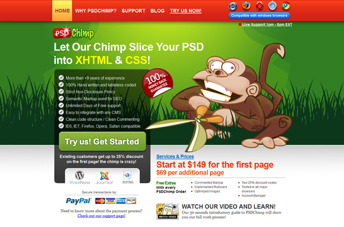 PSDChimp 50 Top Designs Of Green Websites