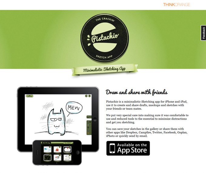 Pistachio Sketching App for iPhone and iPad 50 Top Designs Of Green Websites