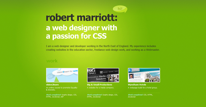 Robert Marriott Portfolio 50 Top Designs Of Green Websites