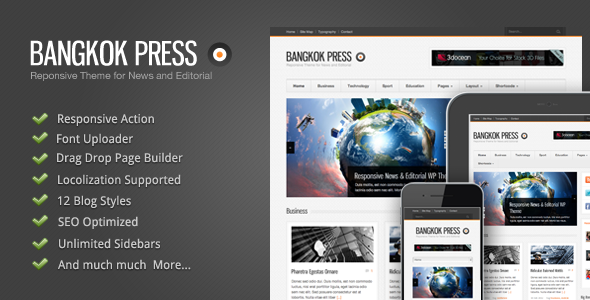 bangkok press 60 Awesome Wordpress Themes of February 2012