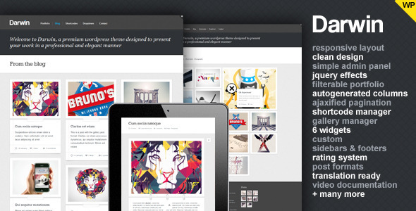 darwin 60 Awesome Wordpress Themes of February 2012