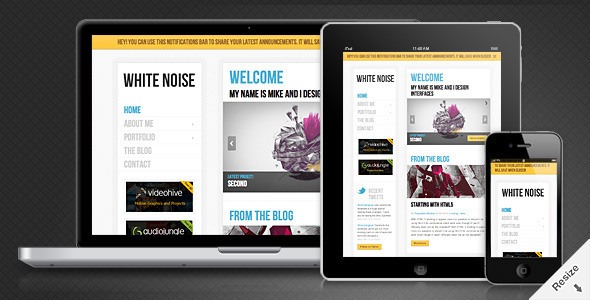 white noise 60 Awesome Wordpress Themes of February 2012