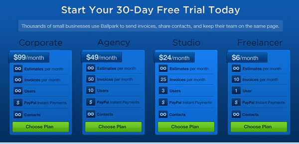 ballpark 30 Great Examples of Pricing Plans and Tables