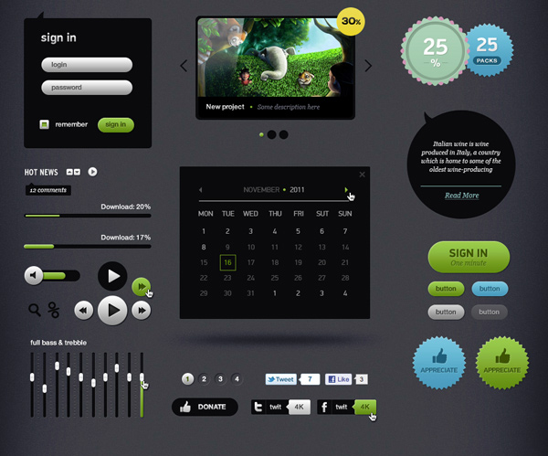 Futurico – Free User Interface Elements Pack