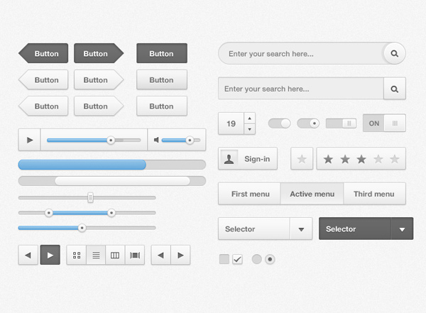 Cloudy UI kit 