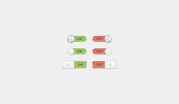 On/Off Switches and Toggles (PSD)