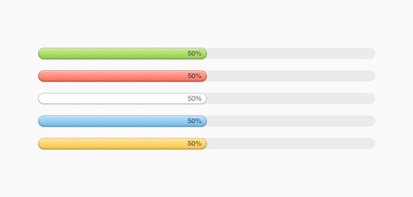 Multi-coloured Progress Bars (PSD)