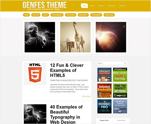 instantShift - New High-Quality Free WordPress Themes