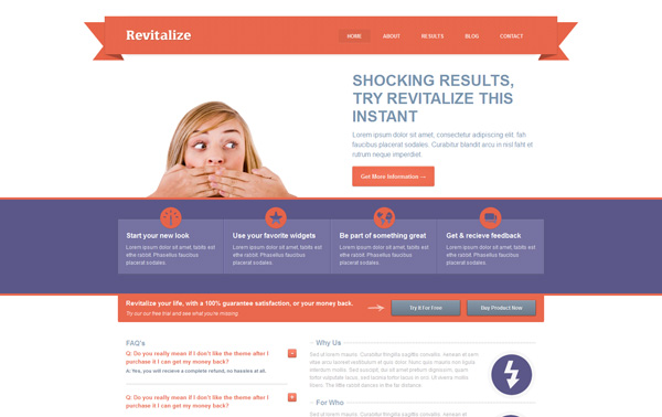 Responsive Revitalize Landing Page