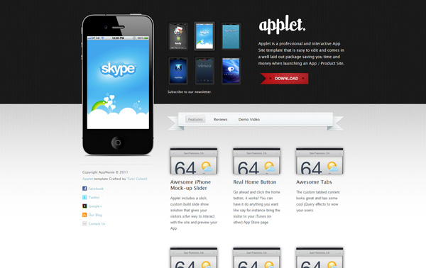 Applet - Interactive App Site Template