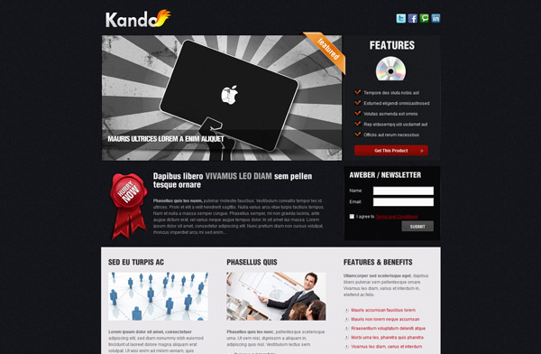 Kando - 4 variations - Landing Page / Minisite