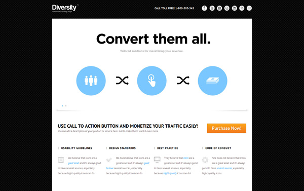 Diversity - Premium Landing Page