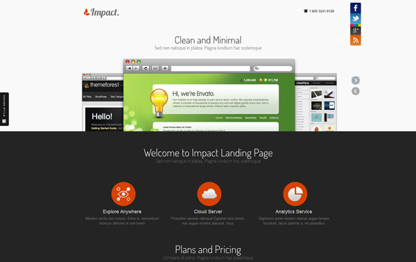 Impact Landing Page - Clean and Minimal