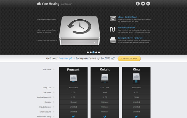 mfx - Hosting Landing Page