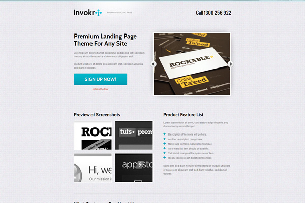 Invokr Premium Landing Page