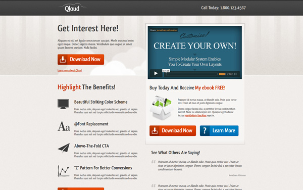 Qloud Landing Page