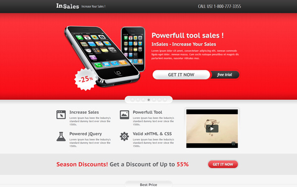 InSales Landing Page