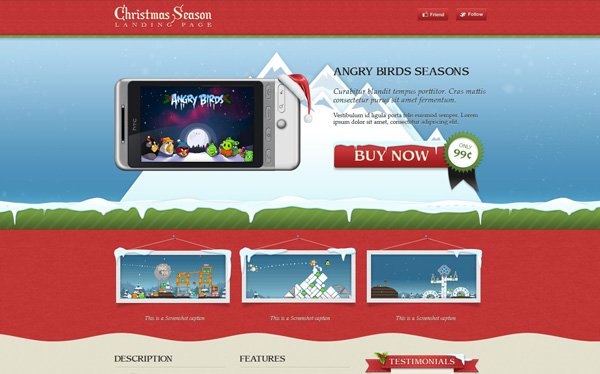 Christmas Season Landing Page Template