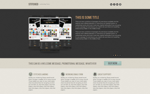 Stitched - Landing Page Theme