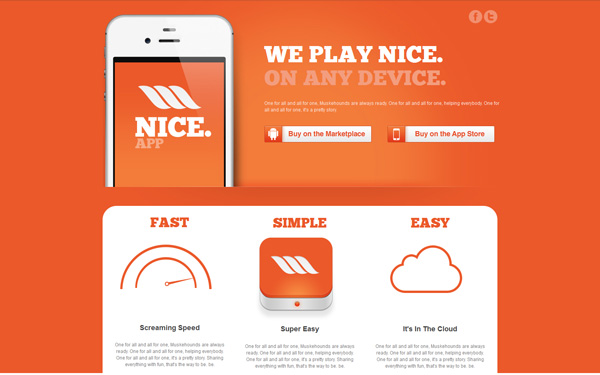 Nice app - Responsive Landing Page