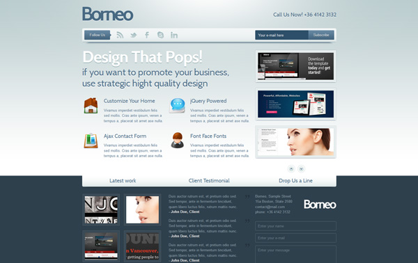 Borneo Landing Page