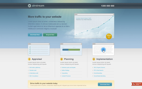 Airstream Landing Page