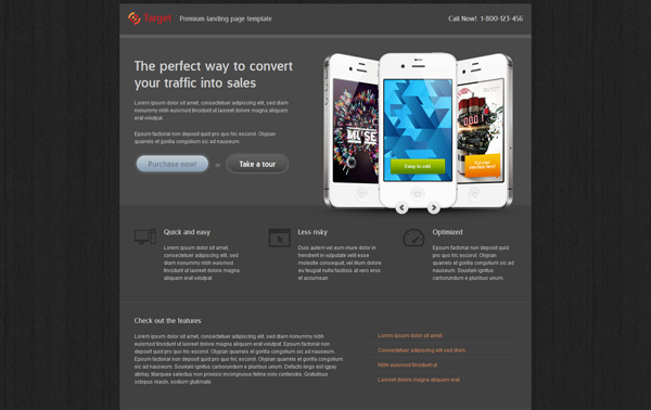 Target - Premium Landing page template