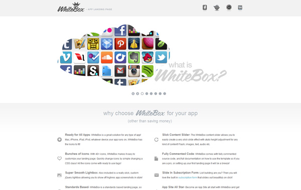 WhiteBox App Landing Page Template