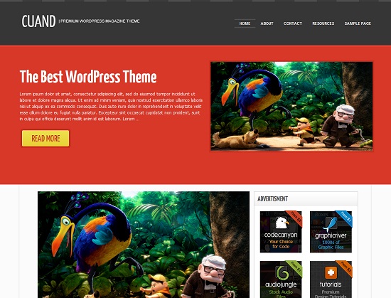 Cuand 35 Free and Professional looking WordPress Themes