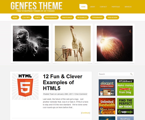 Genfes 35 Free and Professional looking WordPress Themes