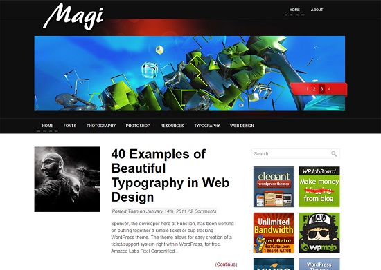 Magi 35 Free and Professional looking WordPress Themes