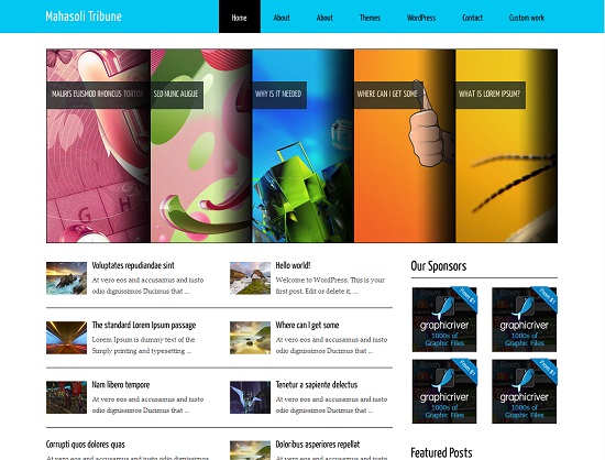 MahasoliTribune 35 Free and Professional looking WordPress Themes