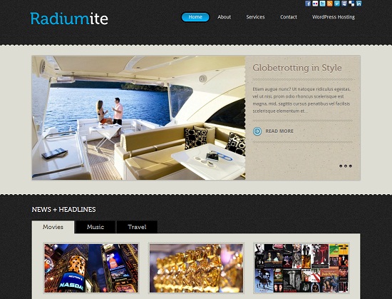 Radiumite 35 Free and Professional looking WordPress Themes